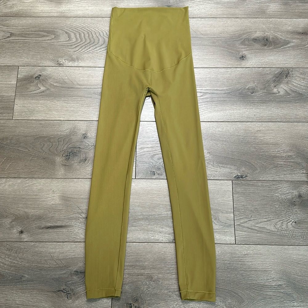 Hoi Bo High Top Chartreuse Green Super High Rise‎ Leggings Size XS